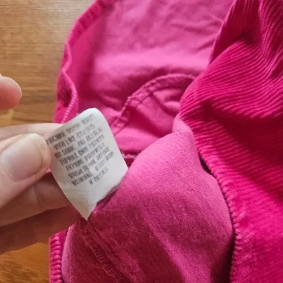 Vintage Oshkosh Floral Corduroy Pink Dress Size 3T - Picture 7 of 7